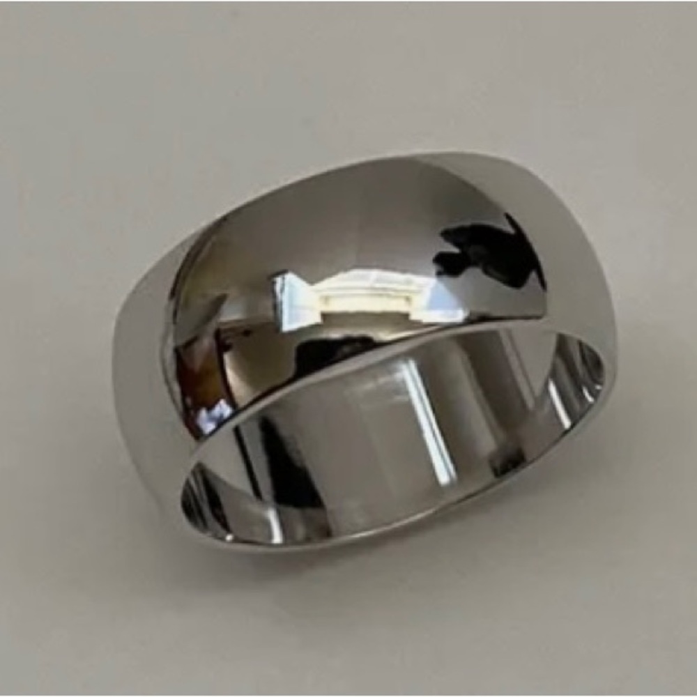 8mm wide Triton Tungsten Carbide Silver Wedding Band Ring sz 9 COMFORT Fit